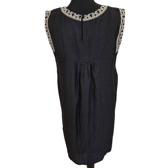 THML Womens Sofia Black Exotic Embroidered Detail Lined Dress Medium - Picture 5 of 12